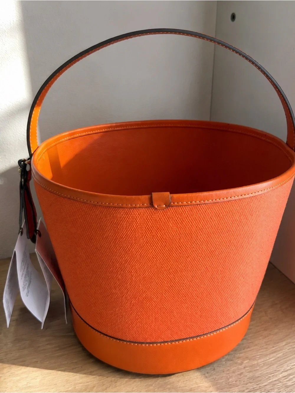 COACH Kids Orange Glitter Jack-O'-Lantern Bucket Bag
